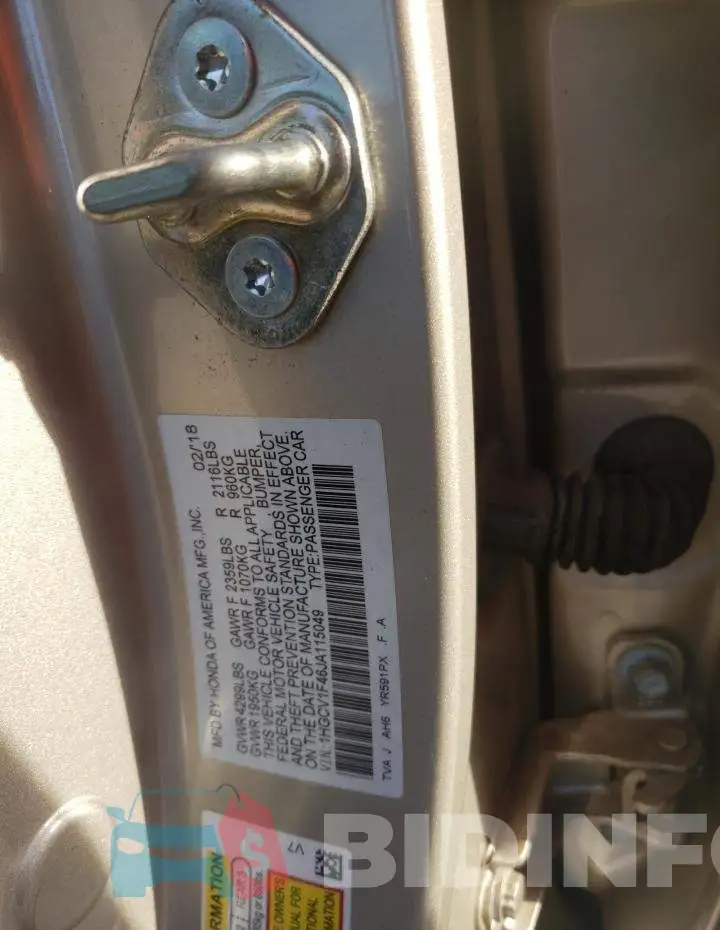 1HGCV1F46JA115049 Photo# 12