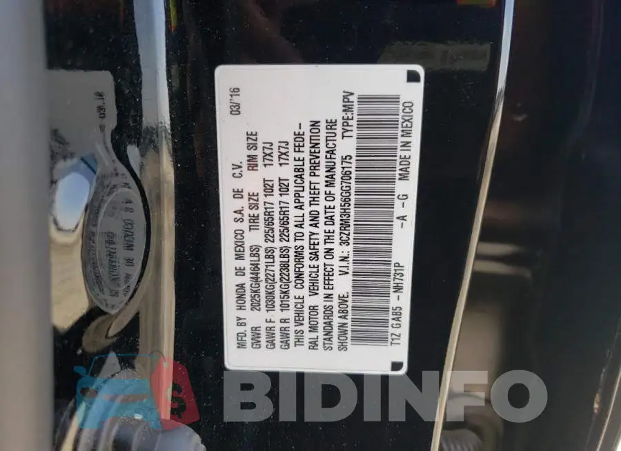 3CZRM3H56GG706175 Photo# 10