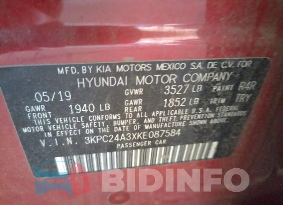 3KPC24A3XKE087584 Photo# 12