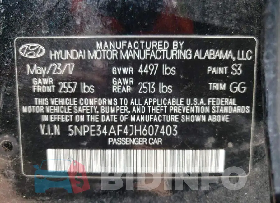 5NPE34AF4JH607403 Photo# 12