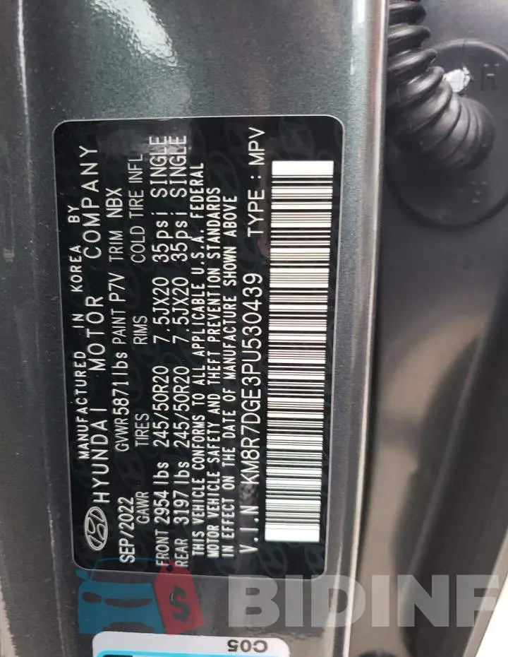 KM8R7DGE3PU530439 Photo# 13