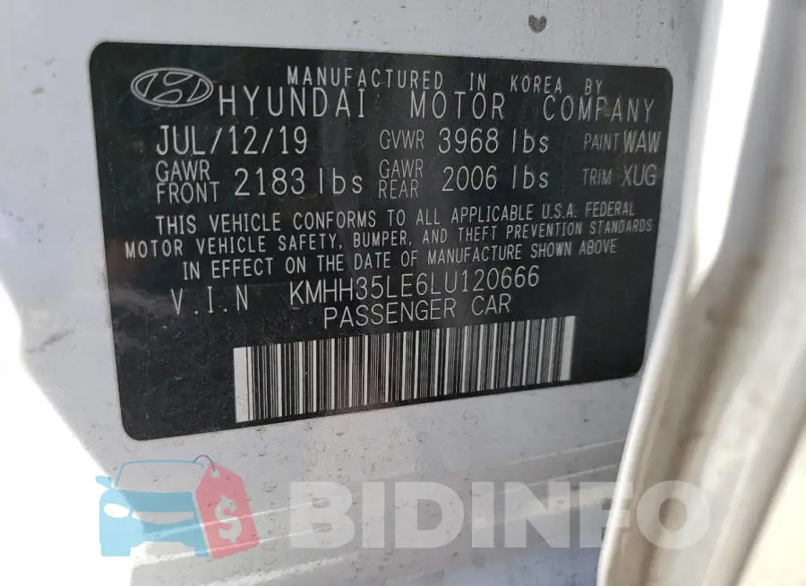 KMHH35LE6LU120666 Photo# 13