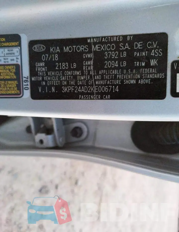 3KPF24AD2KE006714 Photo# 12