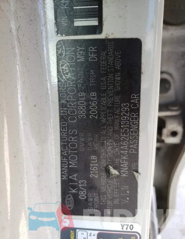 KNAFK4A62E5139293 Photo# 12