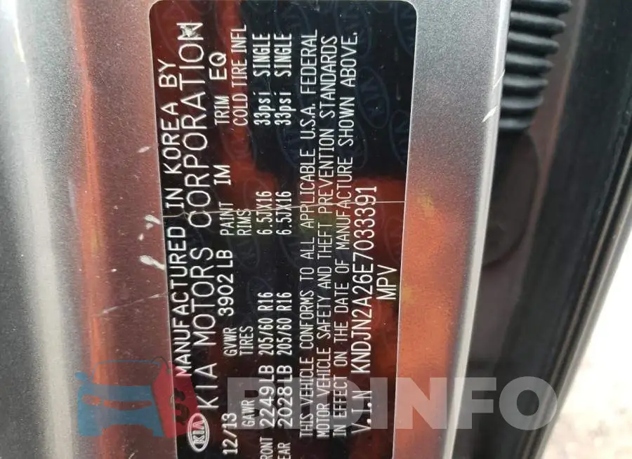 KNDJN2A26E7033391 Photo# 13