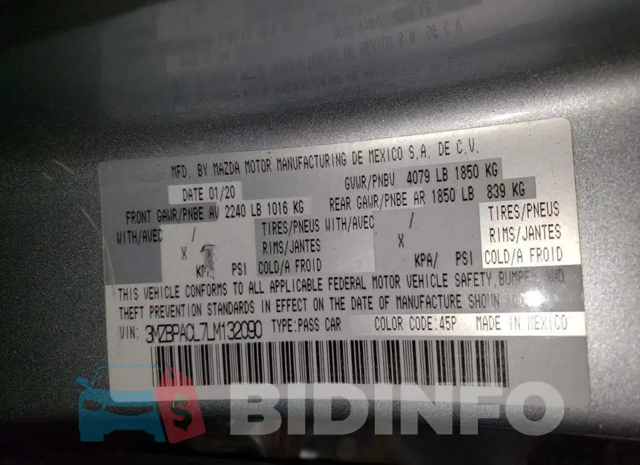 3MZBPACL7LM132090 Photo# 12