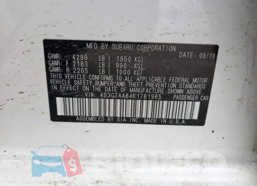 4S3GTAA64K1761965 Photo# 12