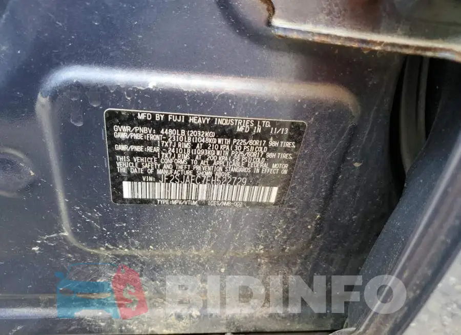 JF2SJAEC7EH522729 Photo# 12