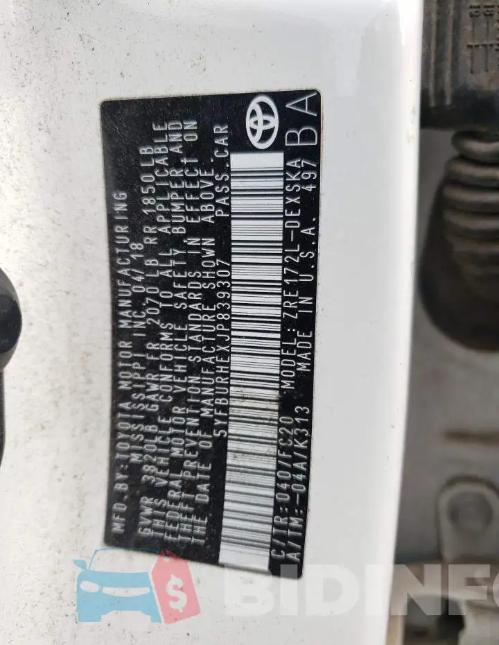 5YFBURHEXJP839307 Photo# 12