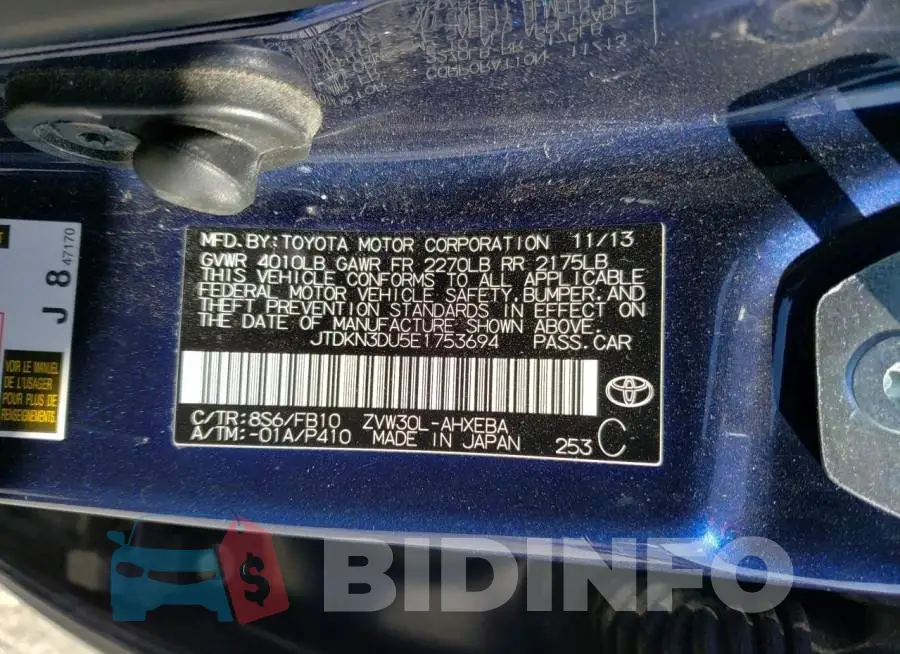JTDKN3DU5E1753694 Photo# 13