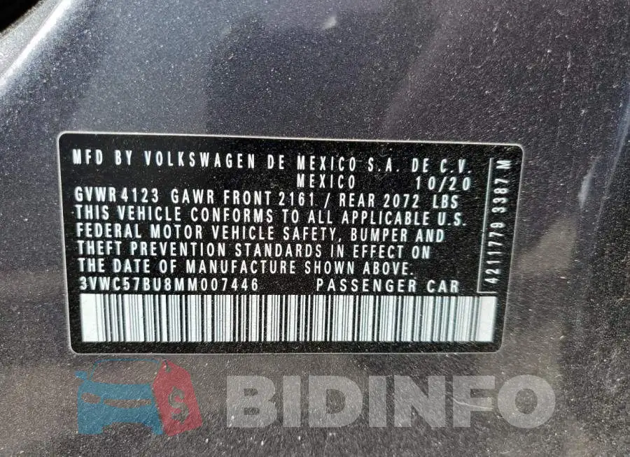 3VWC57BU8MM007446 Photo# 12