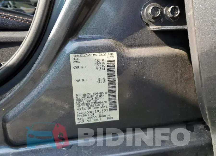1N4BL4CV4KC185501 Photo# 13