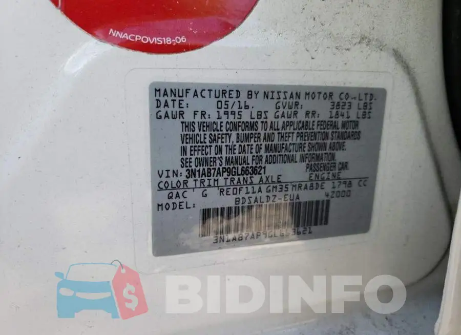 3N1AB7AP9GL663621 Photo# 12