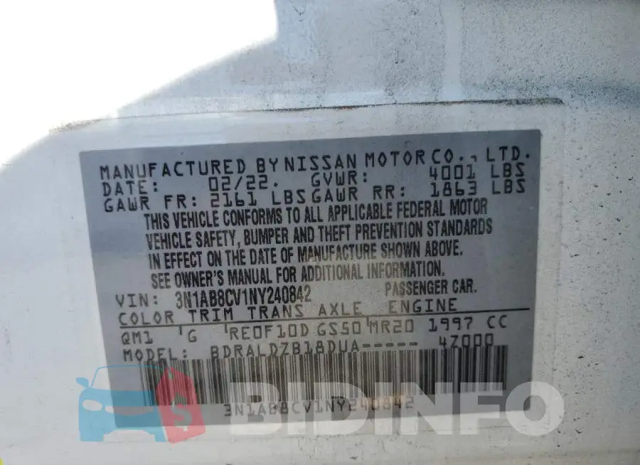 3N1AB8CV1NY240842 Photo# 12