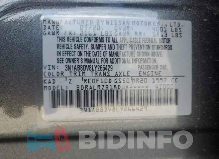 3N1AB8DV8LY266429 Photo# 12