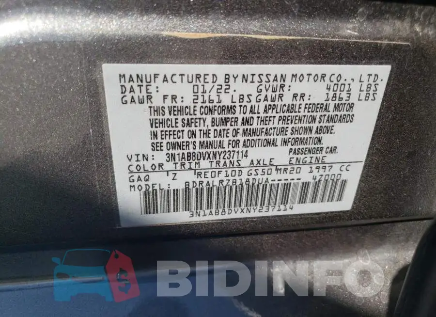 3N1AB8DVXNY237114 Photo# 12