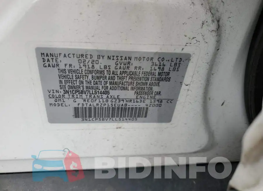 3N1CP5BV7LL514405 Photo# 14