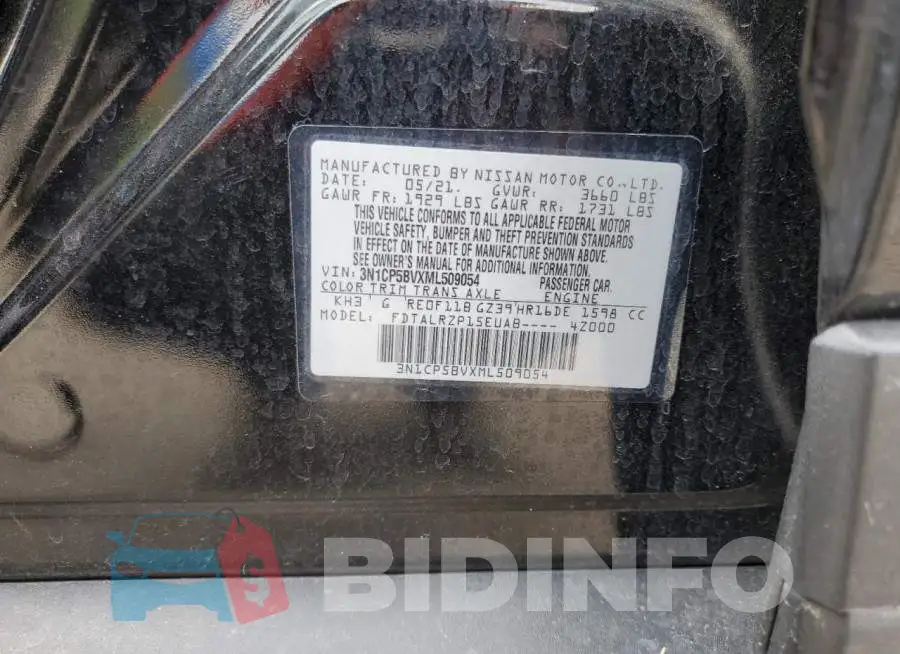 3N1CP5BVXML509054 Photo# 13