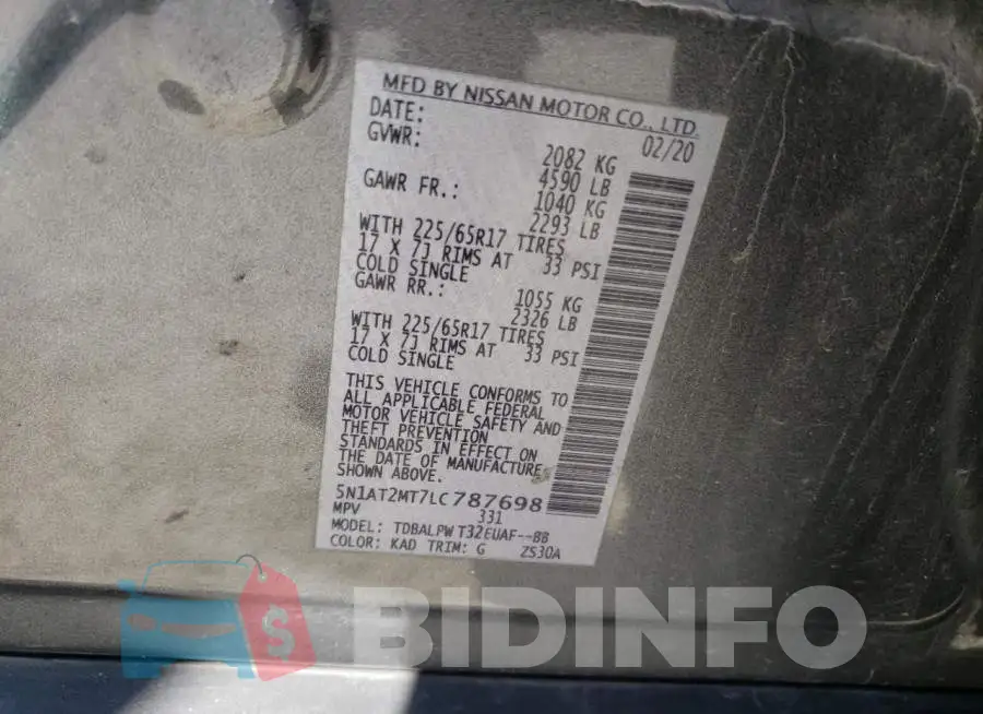 5N1AT2MT7LC787698 Photo# 13