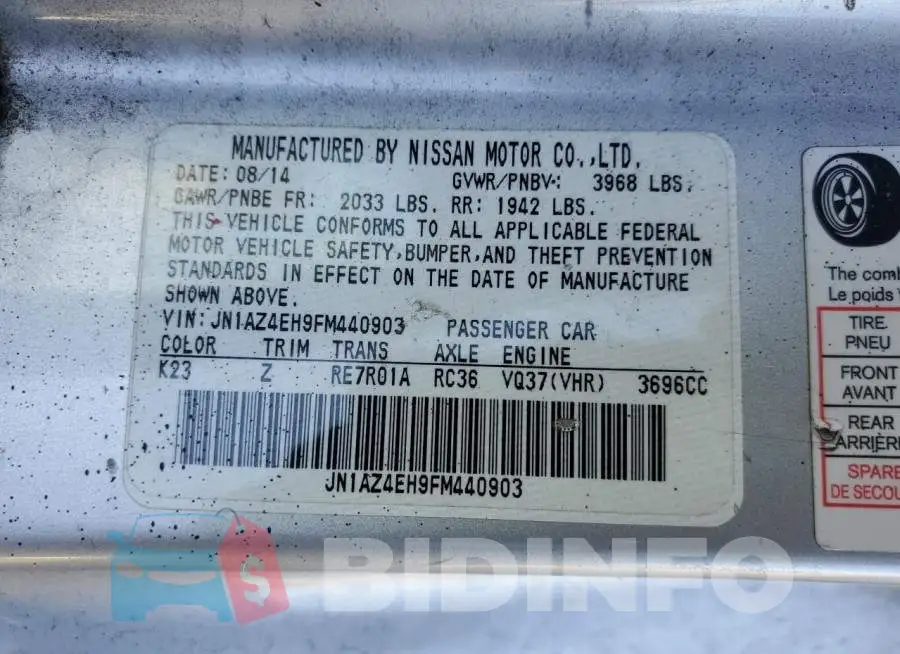JN1AZ4EH9FM440903 Photo# 12