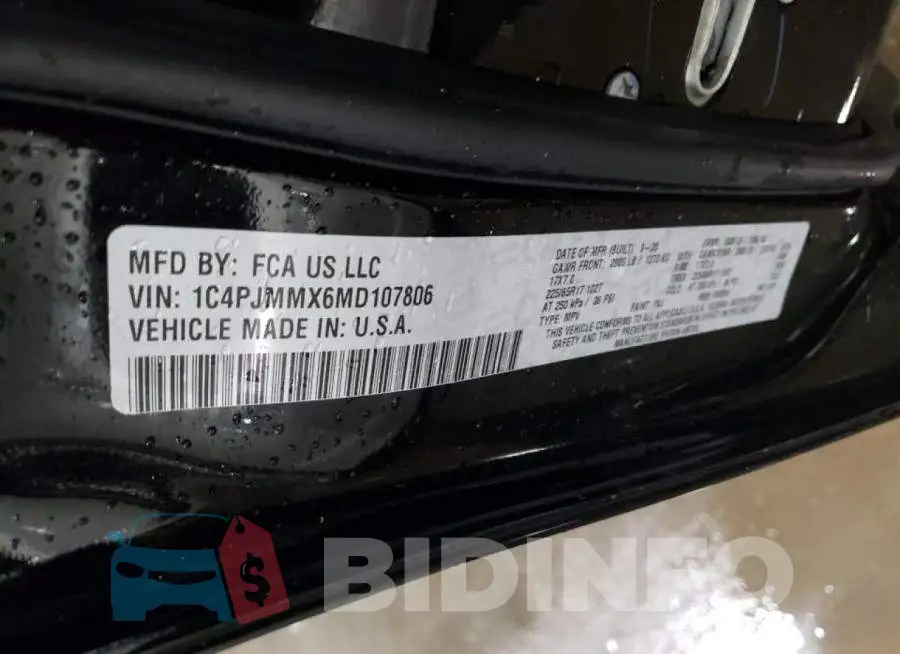 1C4PJMMX6MD107806 Photo# 14
