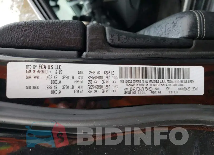 1C4RJFBG1FC754033 Photo# 13