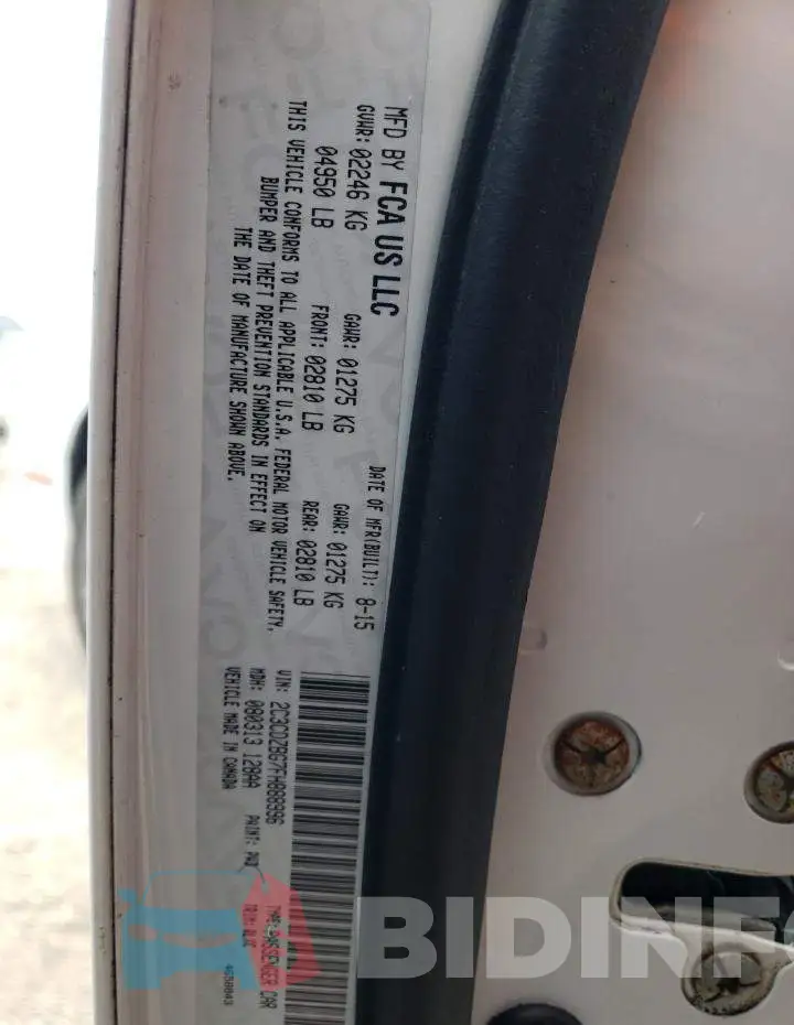 2C3CDZBG7FH888996 Photo# 12