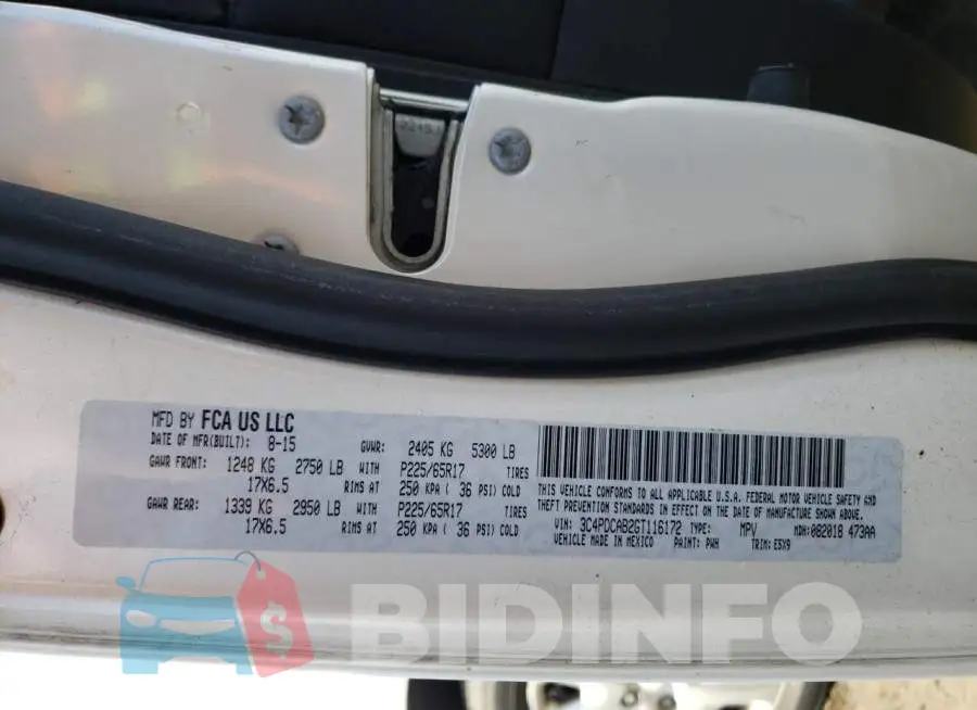 3C4PDCAB2GT116172 Photo# 12