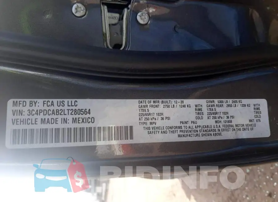 3C4PDCAB2LT280564 Photo# 12