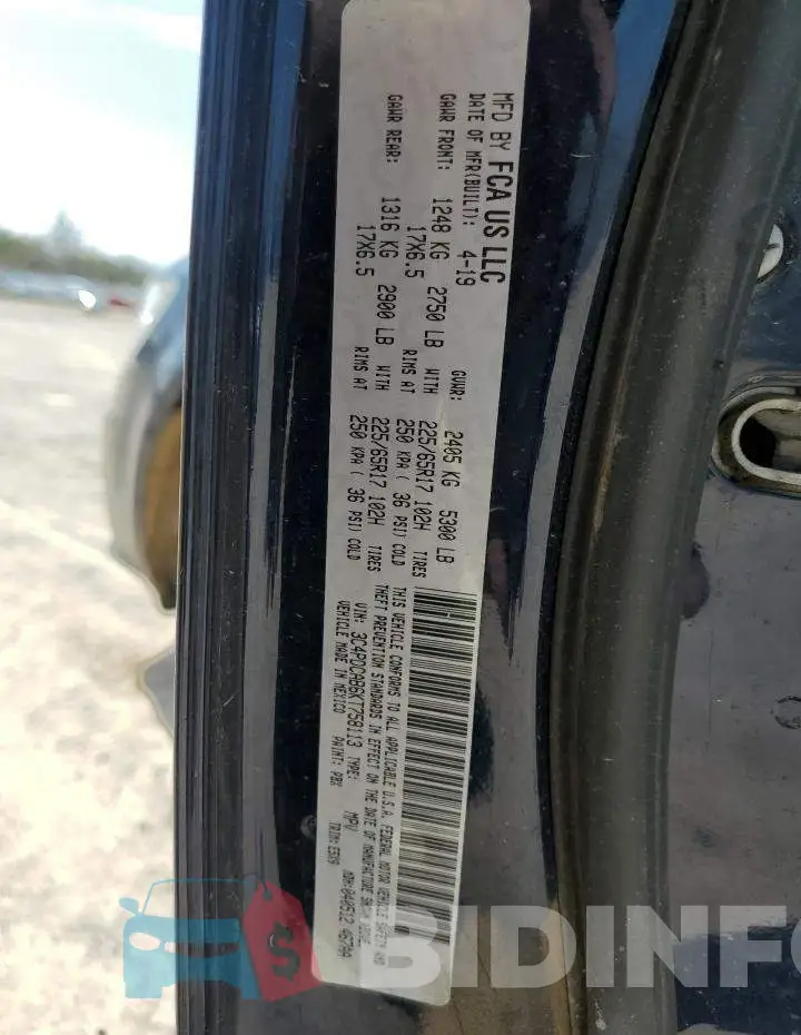 3C4PDCAB6KT758113 Photo# 12