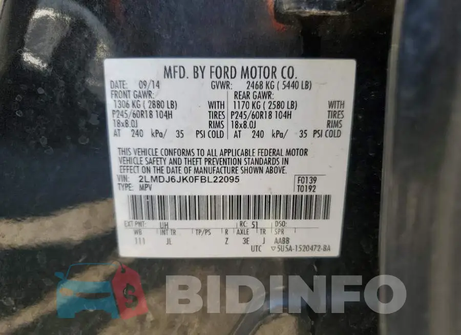 2LMDJ6JK0FBL22095 Photo# 13