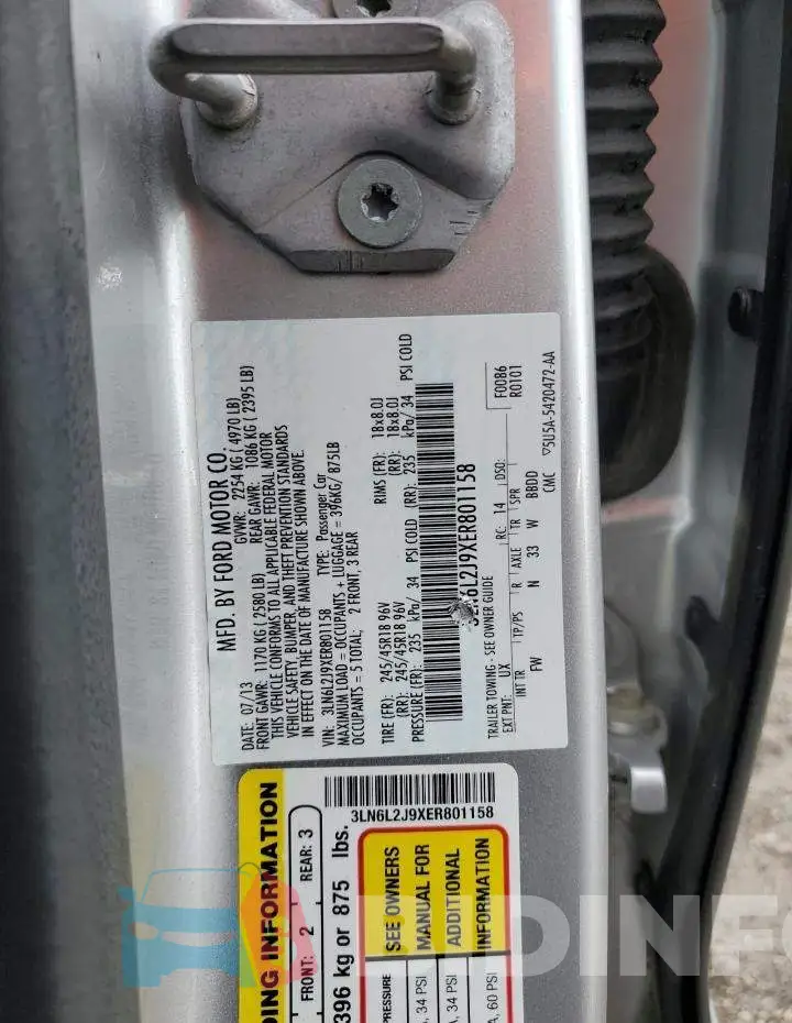 3LN6L2J9XER801158 Photo# 12