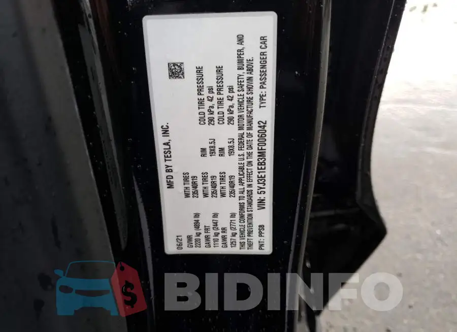 5YJ3E1EB3MF009345 Photo# 12