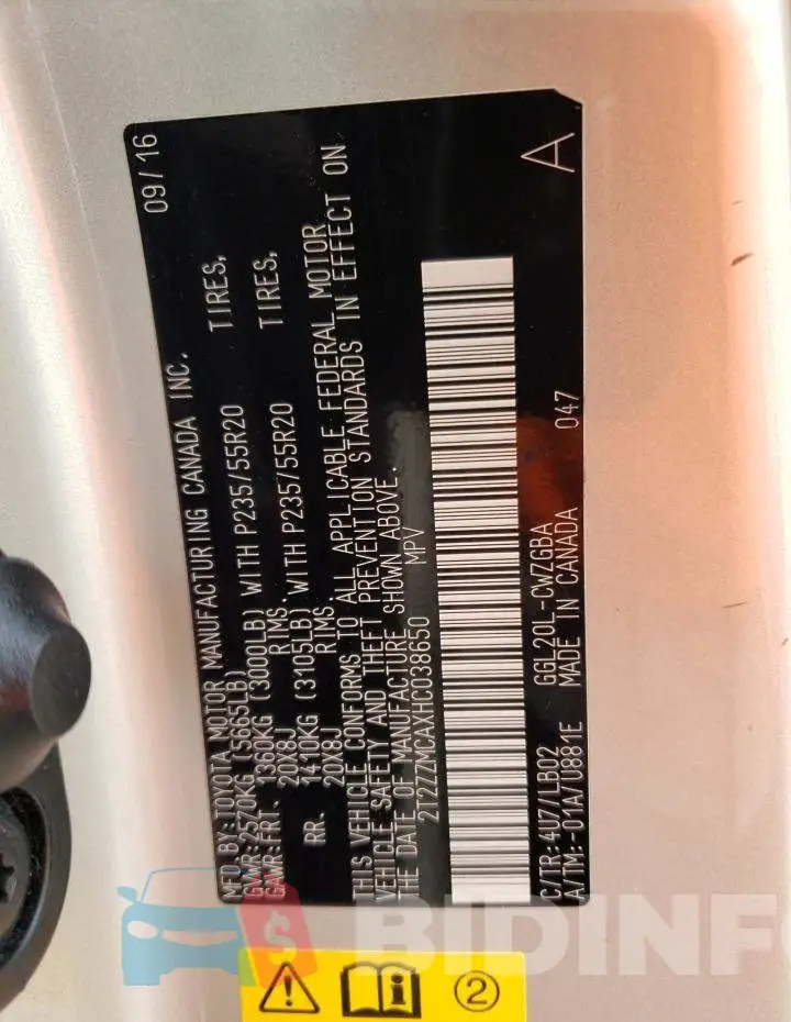 2T2ZZMCAXHC038650 Photo# 13
