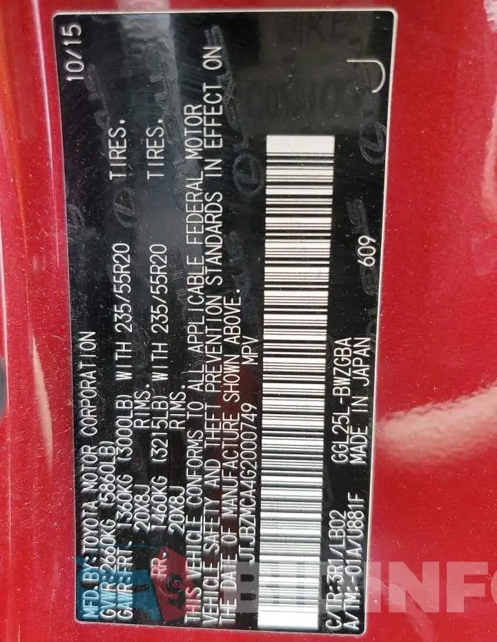 JTJBZMCA4G2000749 Photo# 13