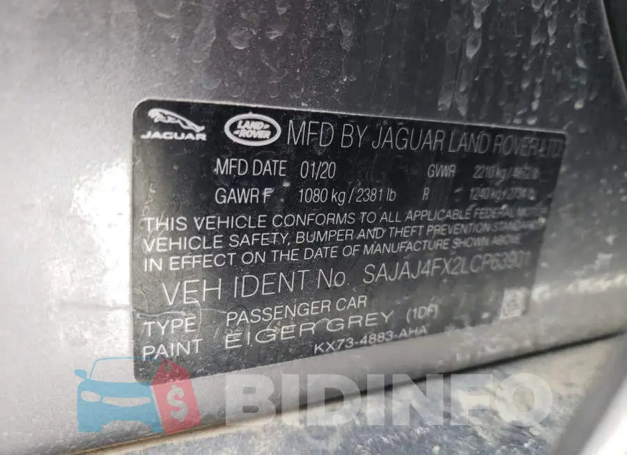 SAJAJ4FX2LCP63901 Photo# 12
