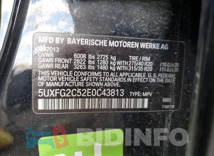 5UXFG2C52E0C43813 Photo# 13