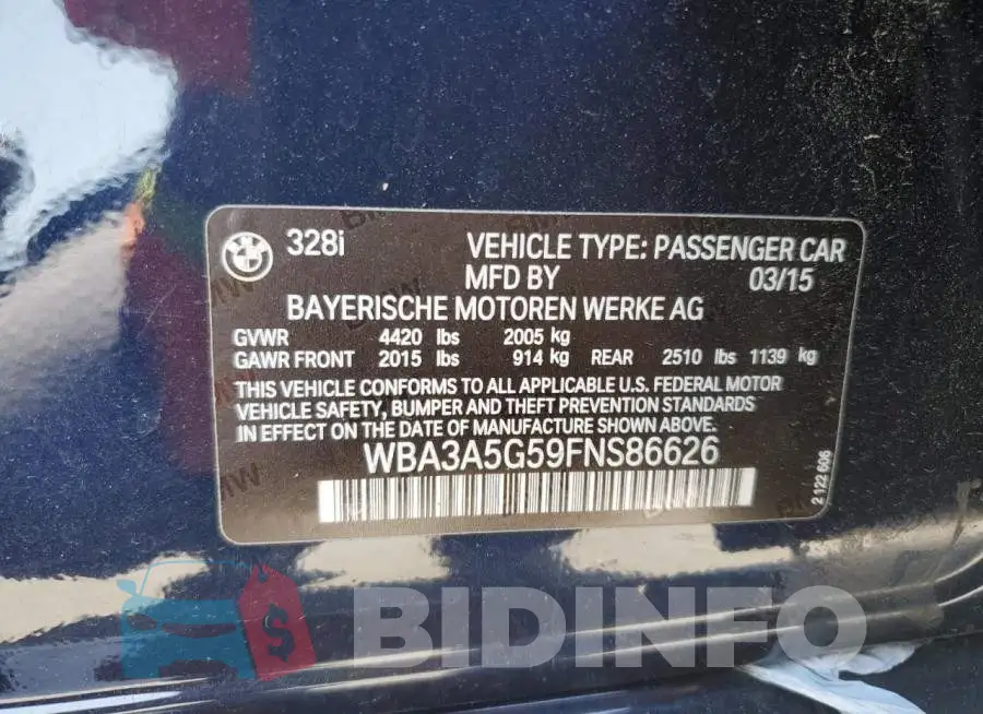 WBA3A5G59FNS86626 Photo# 12