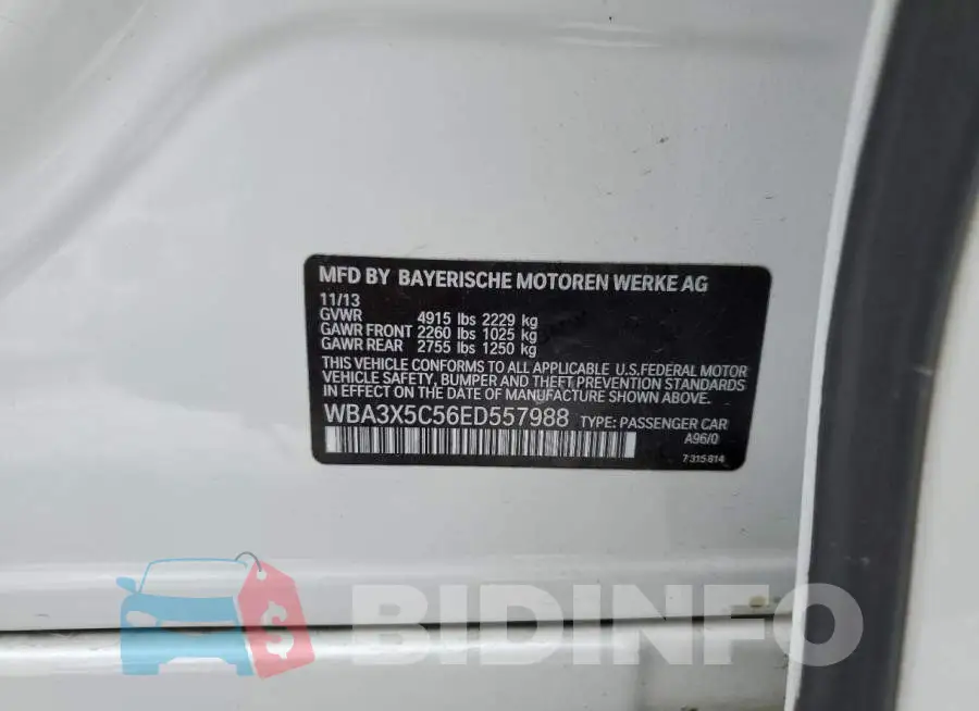 WBA3X5C56ED557988 Photo# 12