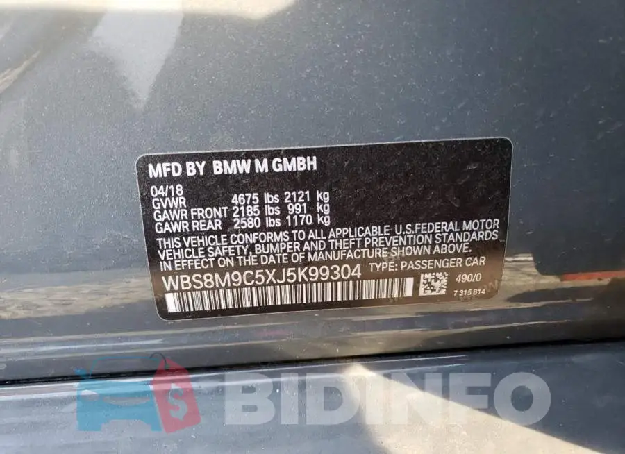 WBS8M9C5XJ5K99304 Photo# 12