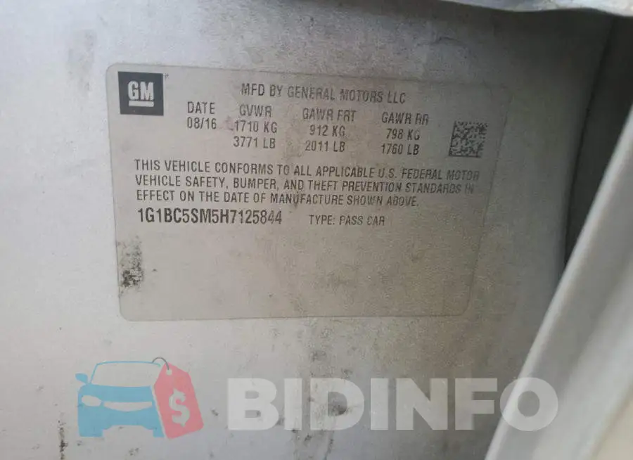 1G1BC5SM5H7125844 Photo# 13