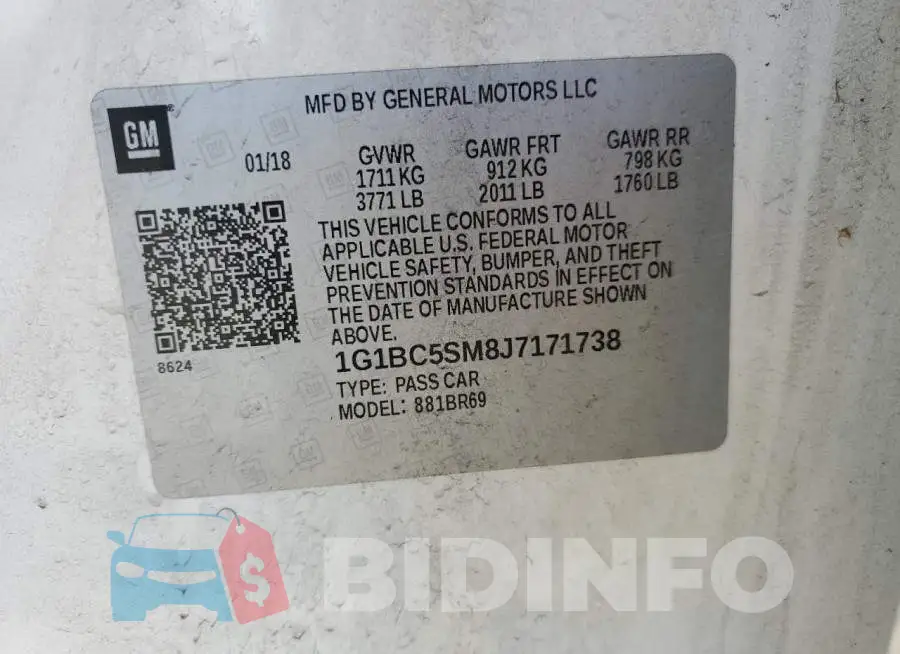 1G1BC5SM8J7171738 Photo# 12