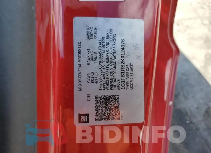 1G1FB1RS2K0124376 Photo# 12