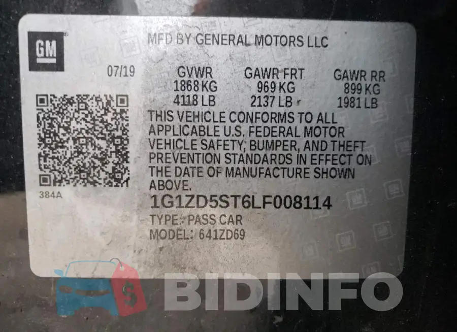 1G1ZD5ST6LF008114 Photo# 13