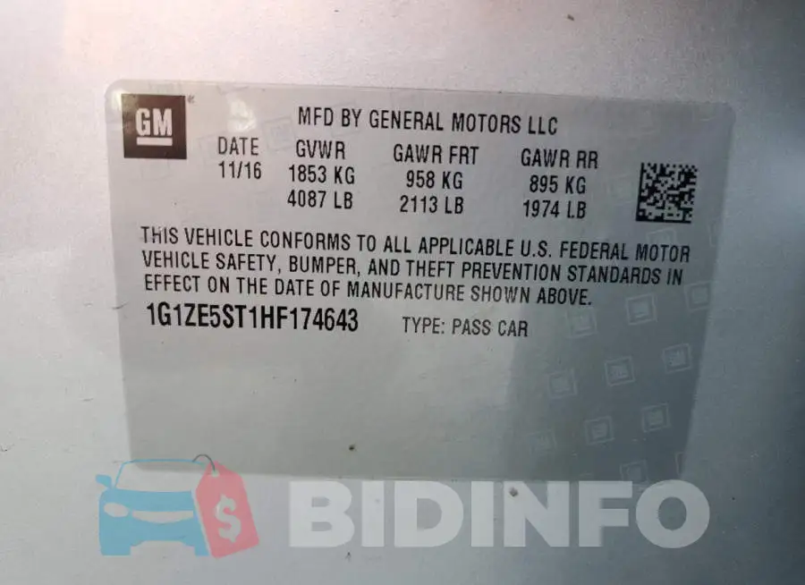 1G1ZE5ST1HF174643 Photo# 12