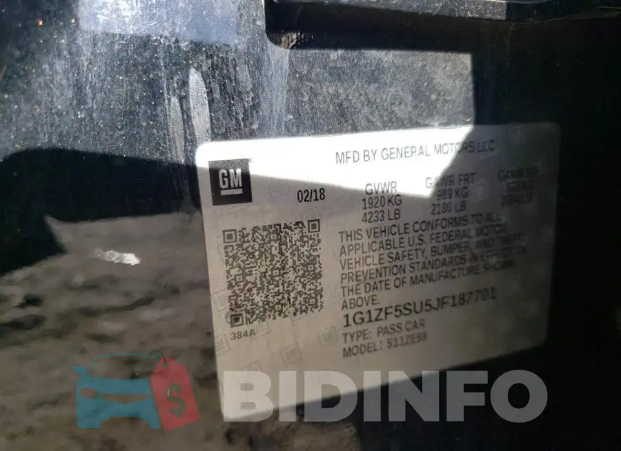 1G1ZF5SU5JF187701 Photo# 12