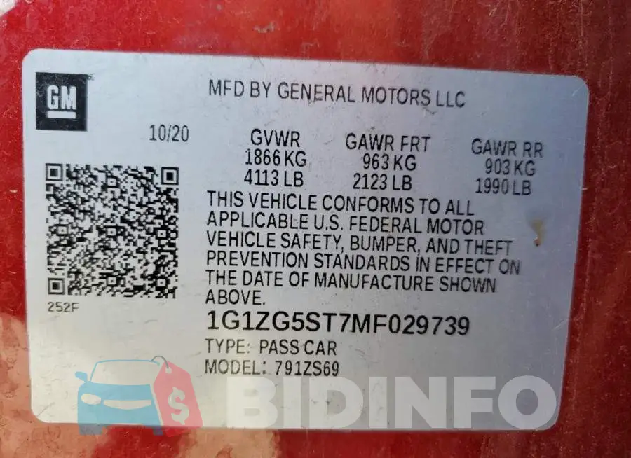 1G1ZG5ST7MF029739 Photo# 12