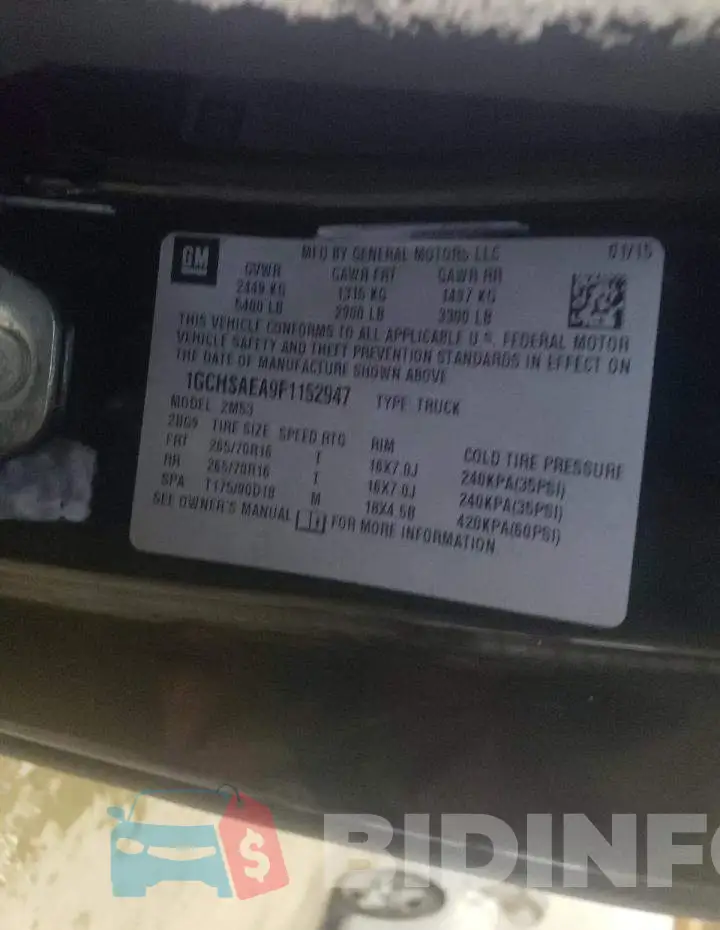 1GCHSAEA9F1152947 Photo# 10
