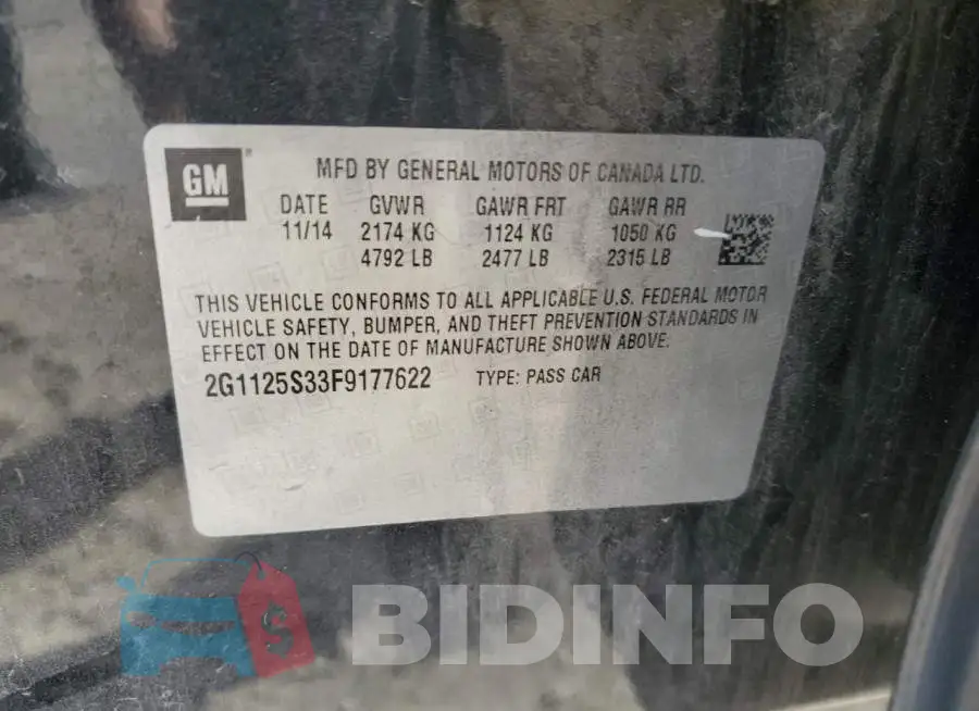 2G1125S33F9177622 Photo# 13