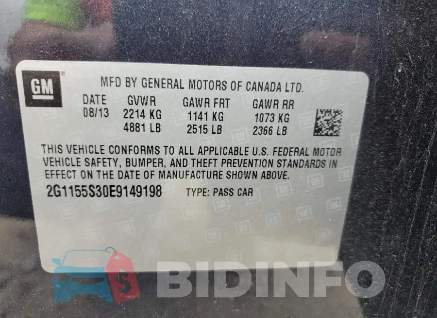 2G1155S30E9149198 Photo# 12